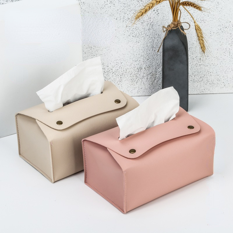 Luxury Bags Price - 단색 가정용 PU 가죽 탈착식 티슈