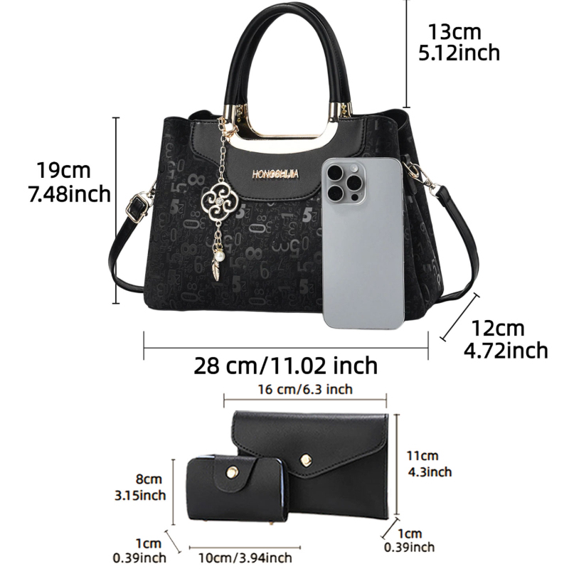 3피스 패션 여성용 핸드백 세트, 여성용 가벼운 럭셔리 - Luxury Bags Casual 리뷰 및 가격